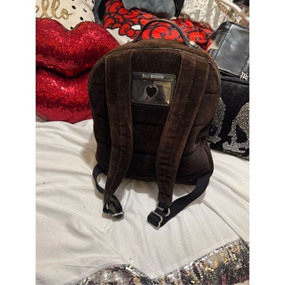 Vintage y2k pink velour juicy couture backpack main image 10